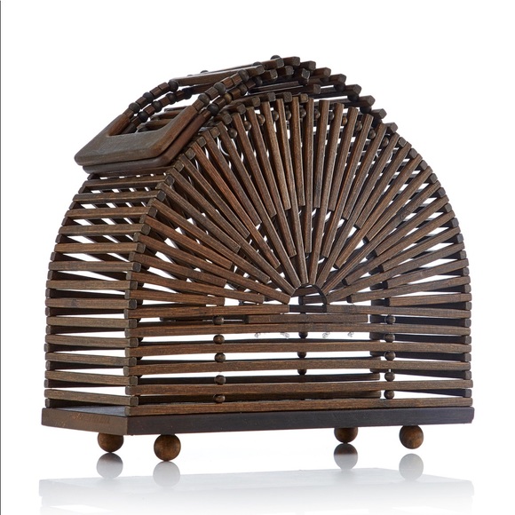 NWOT Cult Gaia Brown Mini Cupola Bag - Picture 4 of 8